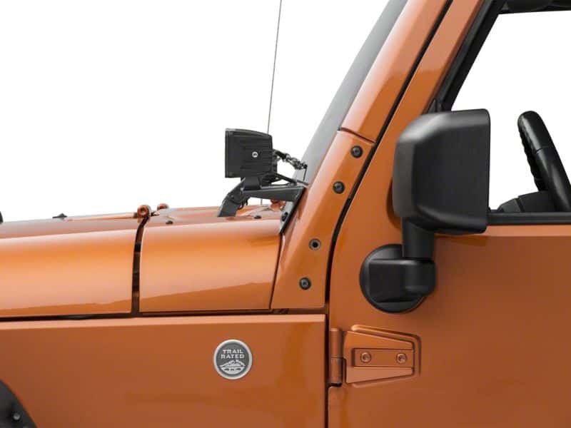 Raxiom — Raxiom 07-18 Jeep Wrangler JK Axial Series Windshield Pillar Mounted Light Brackets
Mount - view 2