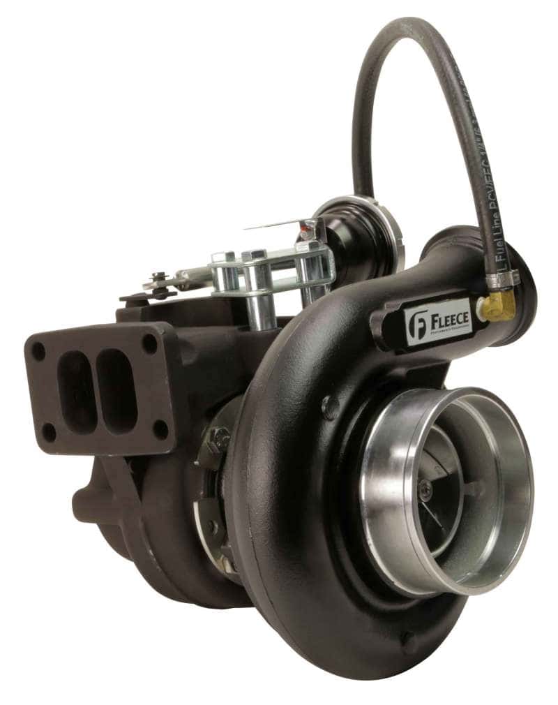 Fleece Performance — Fleece Performance 94-02 HX35 63mm FMW Holset Cheetah Turbocharger
Turbo - view 2