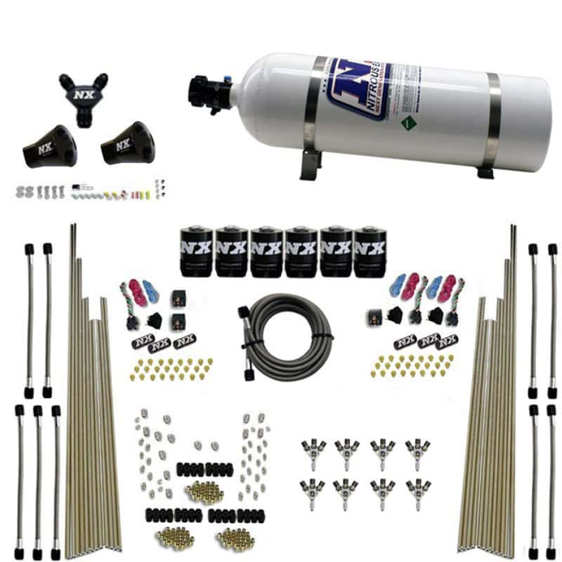 Nitrous Express — Nitrous Express 8 Cyl Triple-D Dry Direct Port 3 Stage Dry 6 Solenoids Nitrous Kit w/15lb Bottle
Injection System Kit
N2OSys - view 3