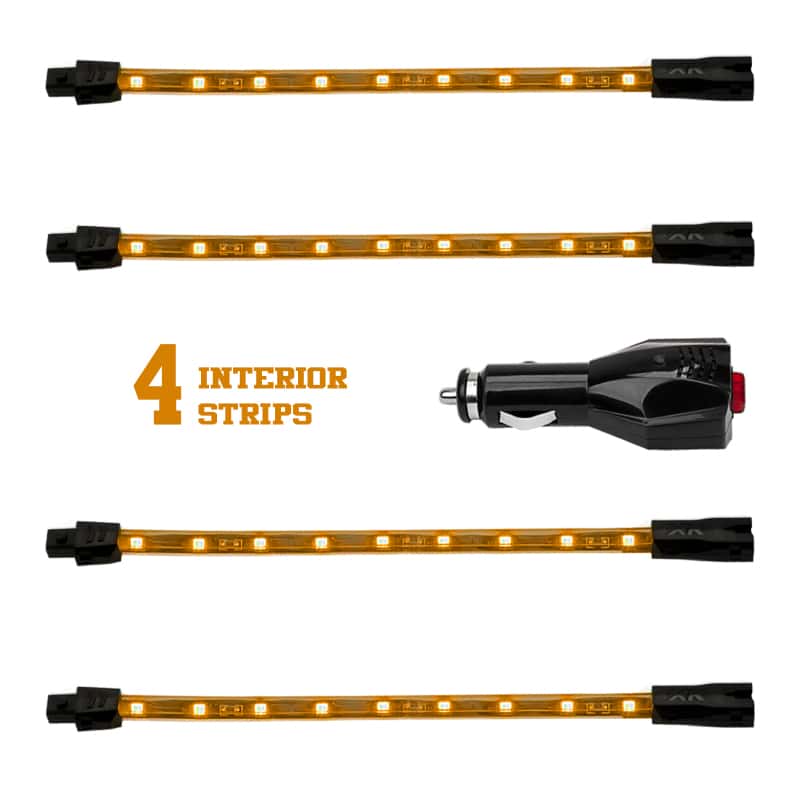 XKGLOW — XK Glow Single Color XKGLOW UnderglowLED Accent Light Car/Truck Kit Amber - 4x8In - view 2
