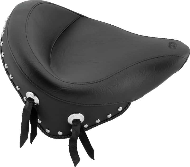 Mustang Motorcycle — Mustang 84-06 Harley Standard Rear Tire Wide Touring Solo Seat w/Studs - Black - view 2