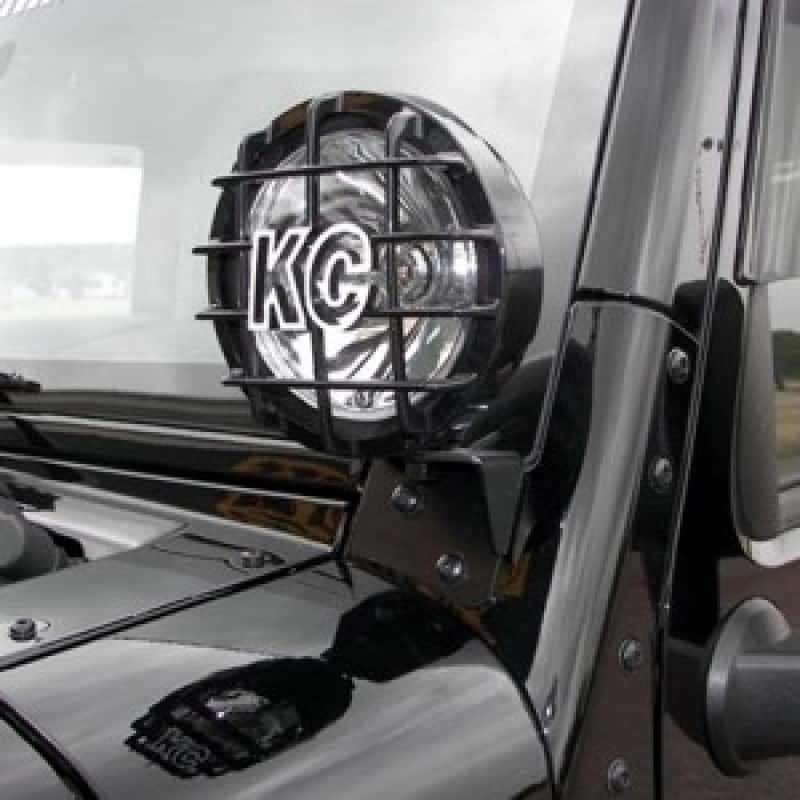 KC HiLiTES — KC HiLiTES 07-18 Jeep JK A-Pillar Windshield Light Mount Bracket Set (Pair) - Black
Accessories - view 1