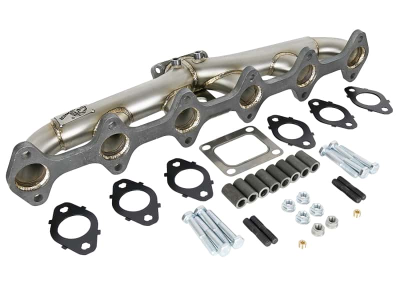 aFe — aFe Twisted Steel Header Turbo Manifold (T4) 98.5-02 Dodge Diesel Trucks L6 5.9L (td)
Exhaust Manifold - view 2