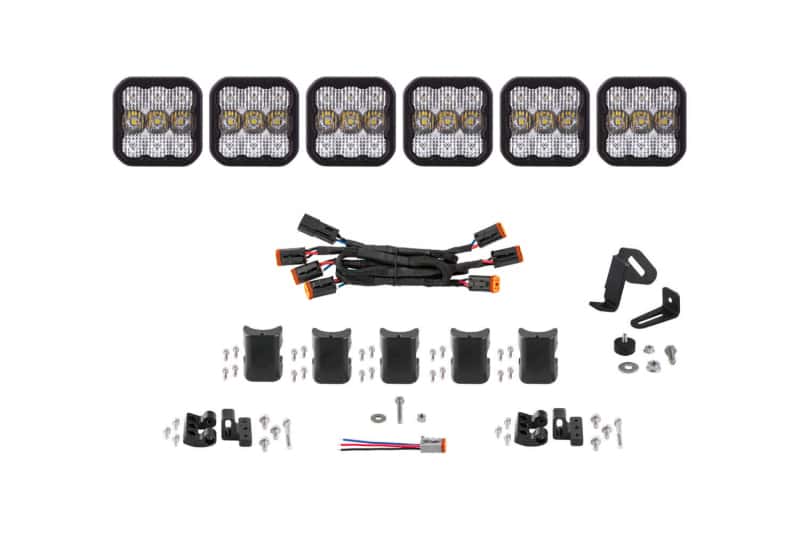 Diode Dynamics — Diode Dynamics SS5 Sport Universal CrossLink 6-Pod Lightbar - White Combo - view 1