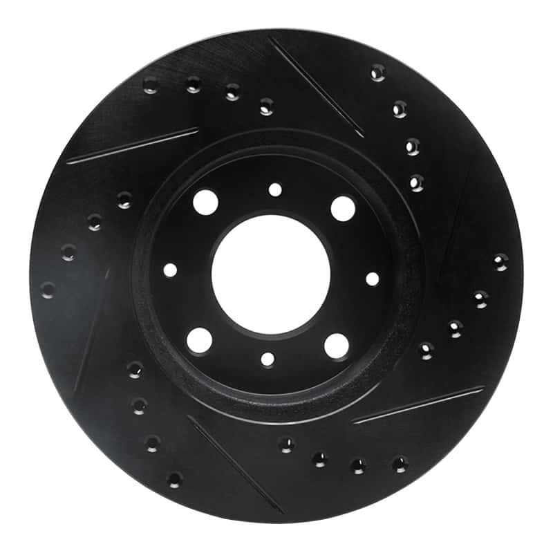 R1 Concepts — R1 86-91 Acura Integra Front Left Drilled & Slotted Black Brake Rotor
R1 Brake Rotor Drill - view 5
