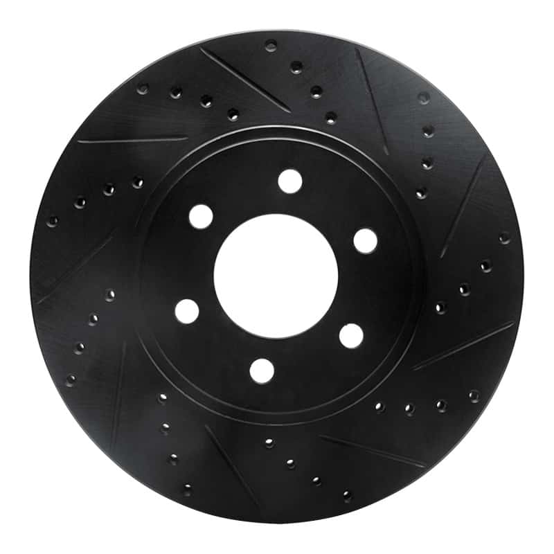 R1 Concepts — R1 03-03 Dodge Durango Front Right Drilled & Slotted Black Brake Rotor
R1 Brake Rotor Drill - view 1
