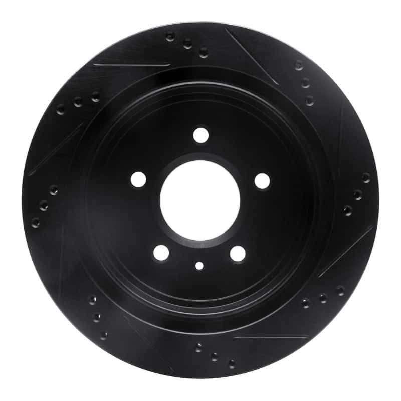 R1 Concepts — R1 03-11 Cadillac CTS Rear Left Drilled & Slotted Black Brake Rotor
R1 Brake Rotor Drill - view 5
