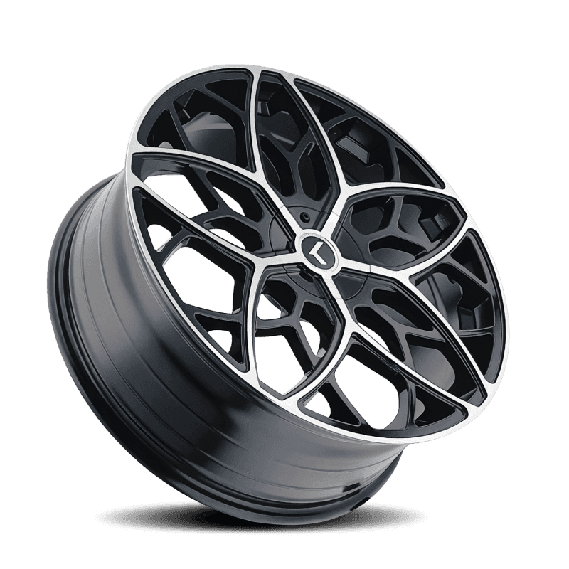 Kraze Wheels — Kraze KR184 Ricochet 22x8.5 / 5x115/120 BP / 38mm Offset / 74.1mm Hub Gloss Black Machined Wheel
KRAZE KR184 - view 2