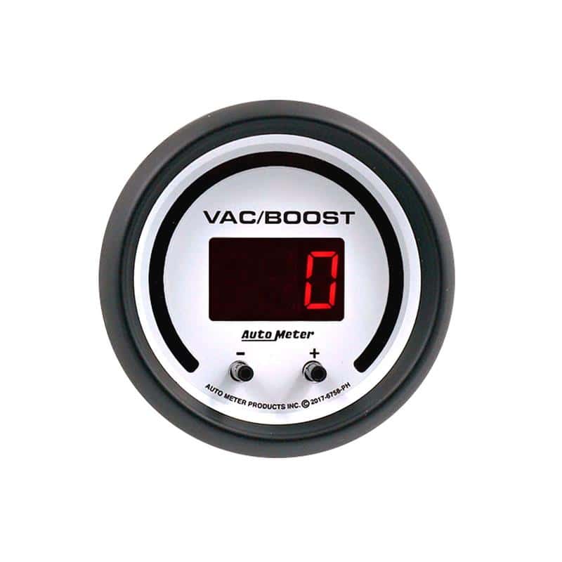 AutoMeter — Autometer 52.4mm White Switchable 0-1600 PSI / 0-110 BAR Vacuum/Boost Phantom Elite Digital Gauge - view 2