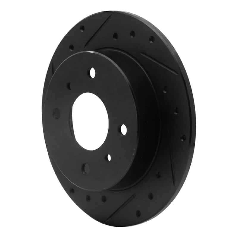 R1 Concepts — R1 90-06 Infiniti G20 Rear Left Drilled & Slotted Black Brake Rotor
R1 Brake Rotor Drill - view 2
