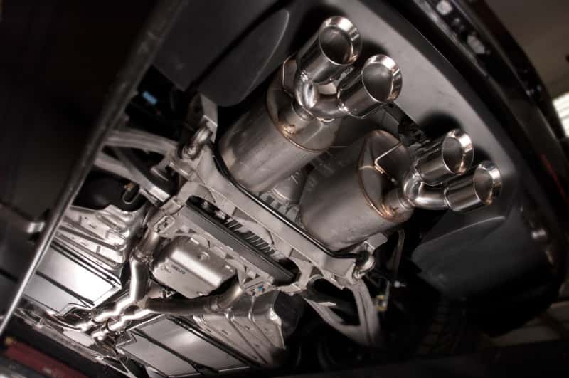 Stainless Works — Stainless Works 2009-13 C6 Corvette Axle Back 2-1/2in Dual Chambered Turbo Mufflers Quad 4in Tips
Exhaust System - view 7