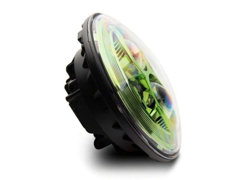 Raxiom — Raxiom 07-18 Jeep Wrangler JK 7-In LED Headlights Green Housing- Clear Lens
Headlights - view 4
