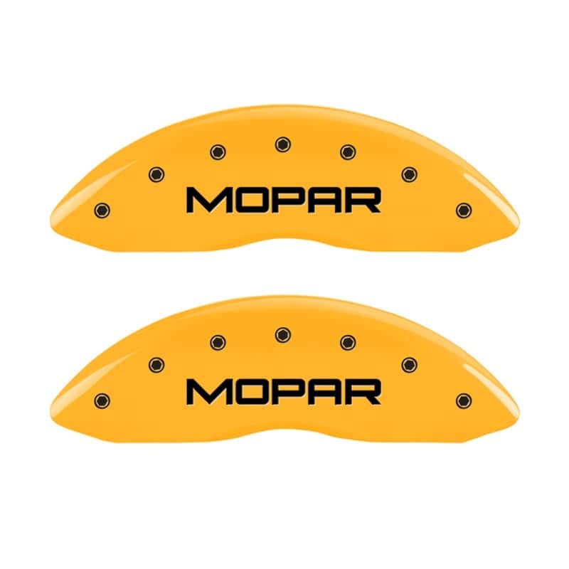 MGP — MGP Front set 2 Caliper Covers Engraved Front MOPAR Yellow finish black ch
Caliper Covers - view 1