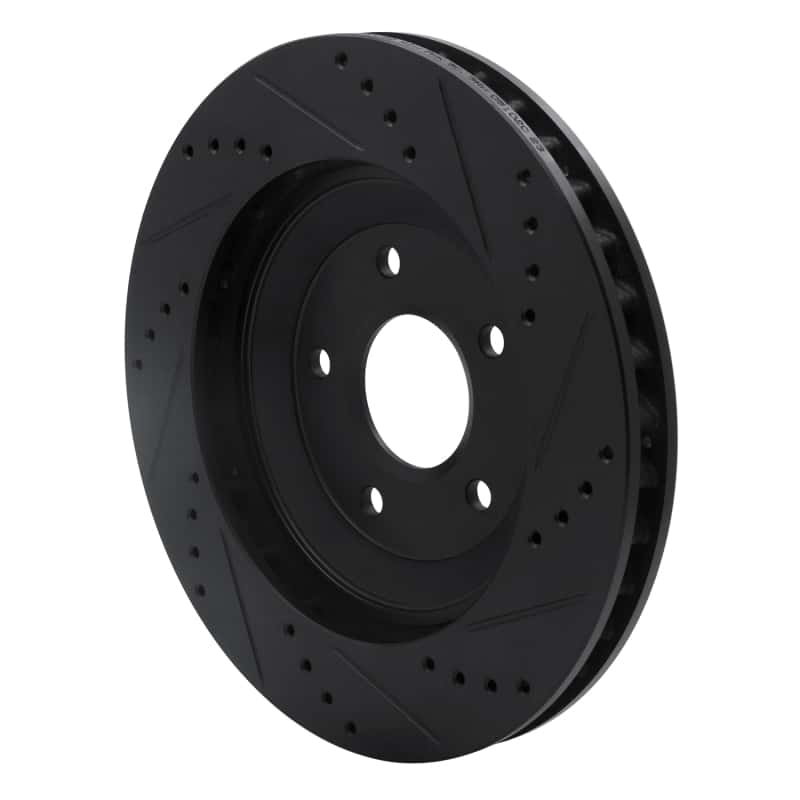 R1 Concepts — R1 97-09 Cadillac XLR Right Front Drilled & Slotted Black Brake Rotor
R1 Brake Rotor Drill - view 4