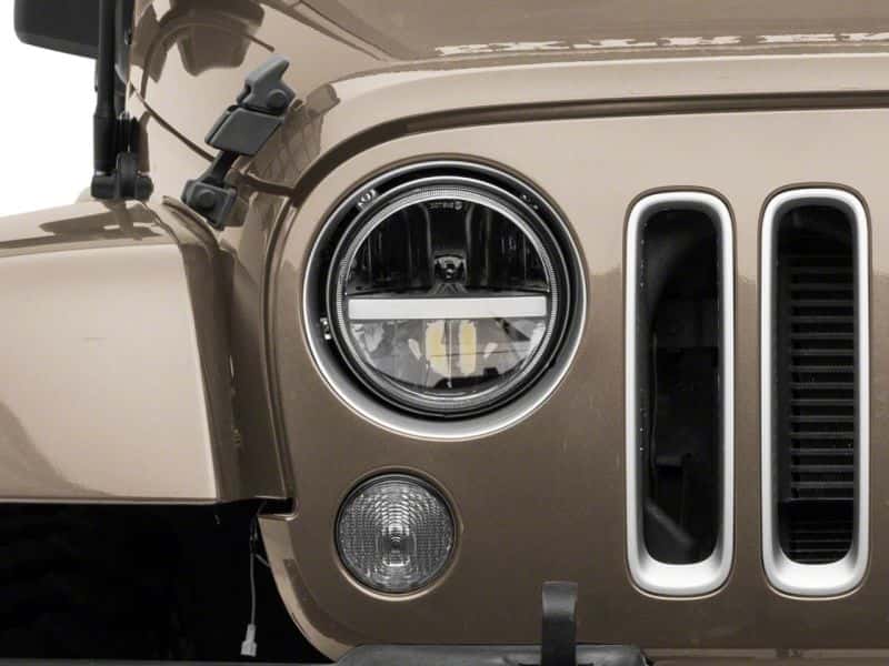 Raxiom — Raxiom 97-18 Jeep Wrangler TJ & JK Axial 7-In LED Headlights w/ DRL - Blk Housing (Clear Lens)
Headlights - view 6