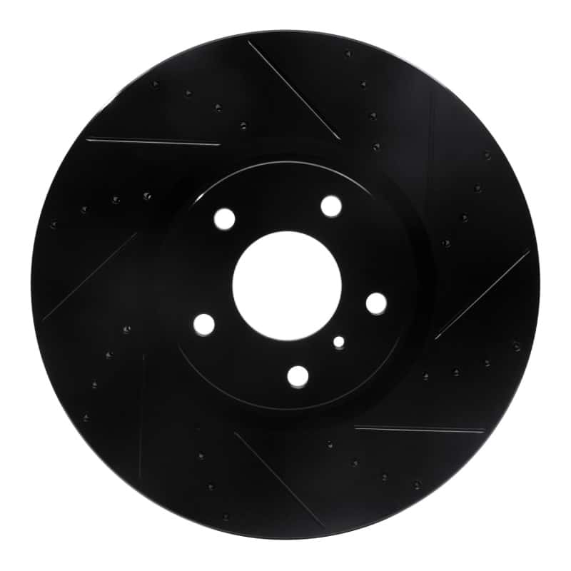 R1 Concepts — R1 07-15 Infiniti G35 Front Right Drilled & Slotted Black Brake Rotor
R1 Brake Rotor Drill - view 1