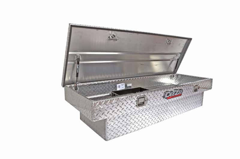 Dee Zee — Dee Zee Universal Tool Box - Red Crossover - Single Lid BT Alum Mid Size
ToolBxTrkBedRTR - view 2