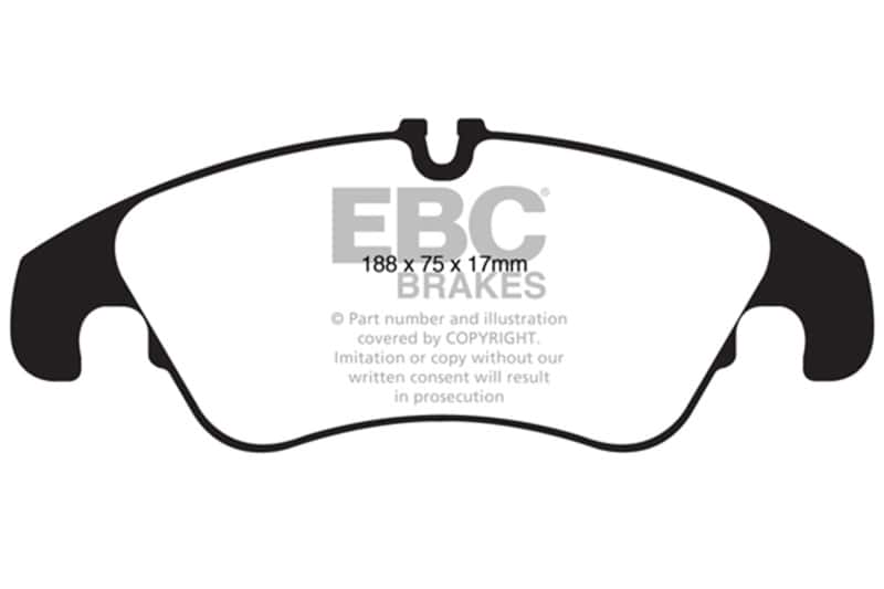 EBC — EBC 11 Audi A6 2.0 Turbo Ultimax2 Front Brake Pads
Disc Brake Pad - view 1