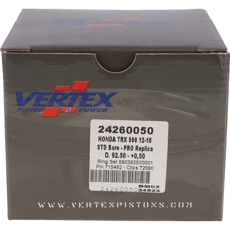 Vertex Pistons — Vertex Piston 15-23 Honda Pioneer 500 500cc +0.50mm Oversized Forged Replica Piston Kit - view 4