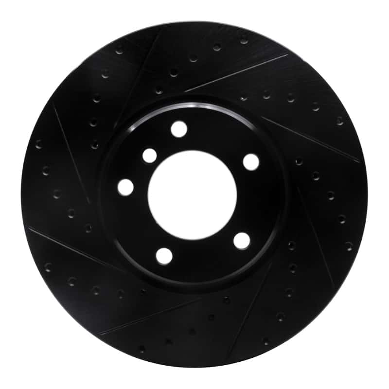 R1 Concepts — R1 95-01 BMW 750IL Front Left Drilled & Slotted Black Brake Rotor
R1 Brake Rotor Drill - view 1