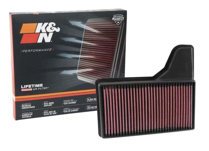 K&N Engineering — K&N Replacement Panel Air Filter for 2015 Ford Mustang 2.3L L4/3.7L V6/5.0L V8
Replacement Air Filt
Air Filter - view 6