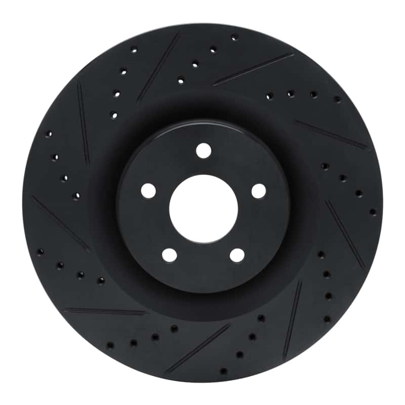 R1 Concepts — R1 16-18 Ford Focus Front Left Drilled & Slotted Black Brake Rotor
R1 Brake Rotor Drill - view 1