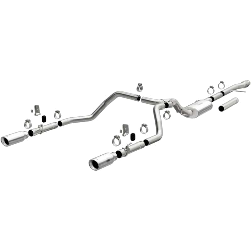 Magnaflow — MagnaFlow 2019 Chevy Silverado 1500 V8 5.3L/V6 4.3 Street Series Dual Exit Exhaust w/ Polished Tips
Cat-Back - view 2