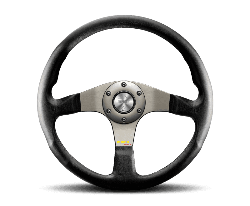 MOMO — Momo Tuner Steering Wheel 350 mm - Black Leather/Red Stitch/Black Spokes - view 2