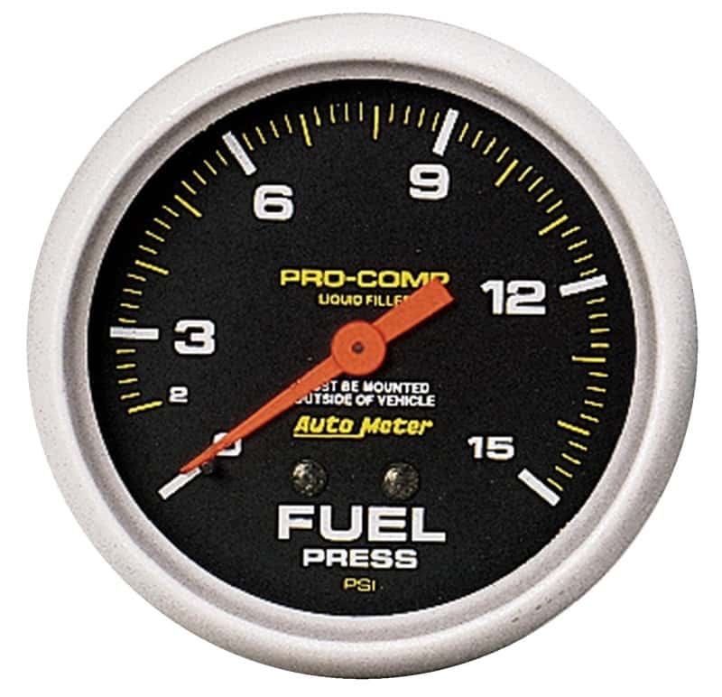 AutoMeter — Autometer Liquid Filled Mechanical 66.7mm 0-15 PSI Fuel Pressure Gauge
2-5/8" FUEL PRESS, 0 - view 1