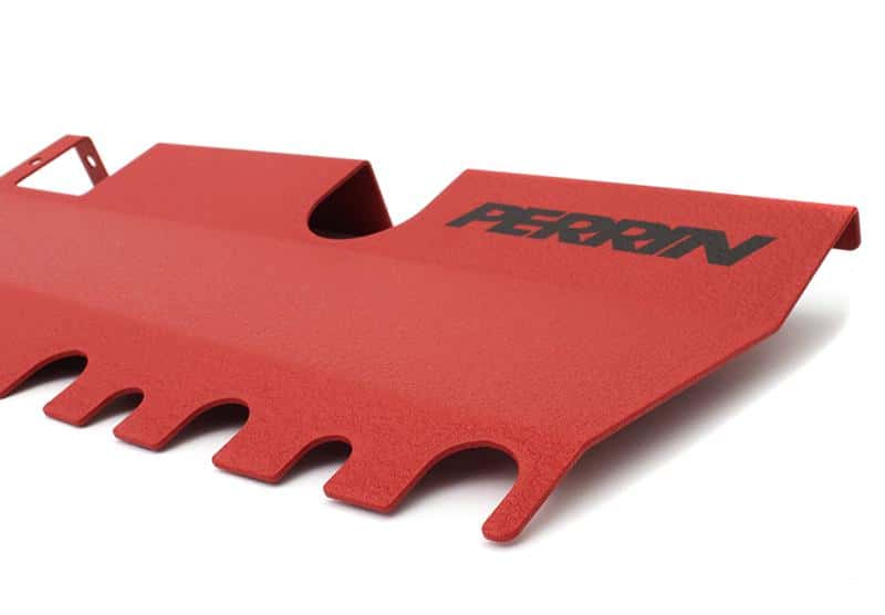 Perrin Performance — PERRIN 15-21 Subaru WRX/STI Radiator Shroud (With/Without OEM Intake Scoop) - Red - view 3