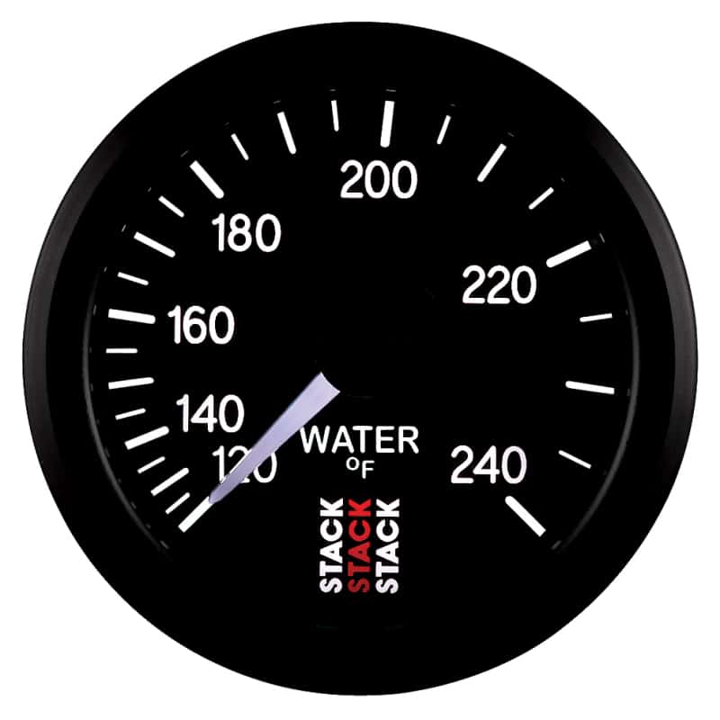AutoMeter — Autometer Stack 52mm 120-240 Deg F 1/2in Npt (M) Mechanical Water Temp Gauge - Black
Ga WTmp Mech Bk 240F - view 4
