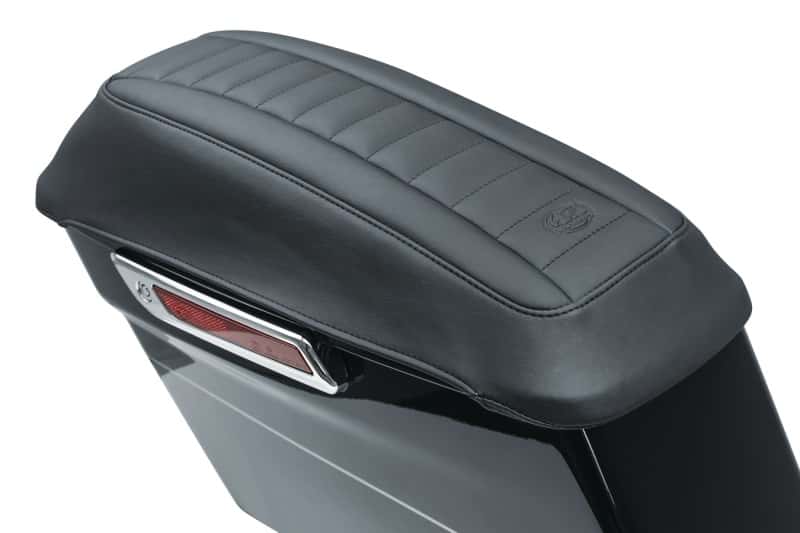 Mustang Motorcycle — Mustang 08-21 Harley FL Touring Saddlebag Lid Covers Deluxe - Black - view 1