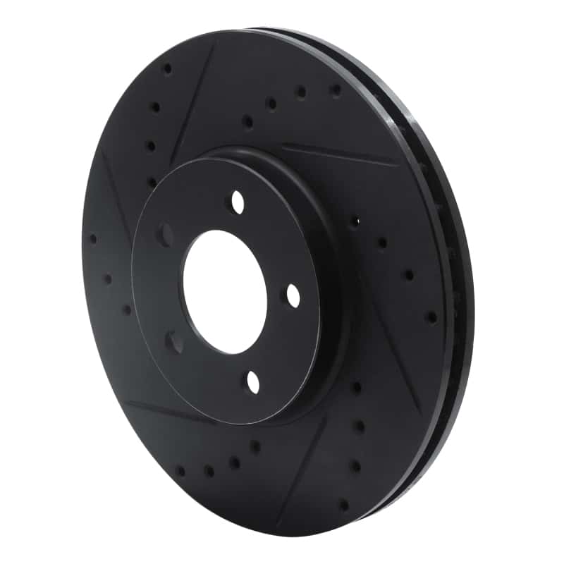 R1 Concepts — R1 93-07 Ford Thunderbird Front Left Drilled & Slotted Black Brake Rotor
R1 Brake Rotor Drill - view 2