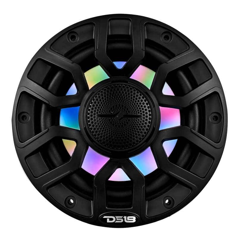 DS18 — DS18 Marine 6.5in 2-Way 150 Watts RMS 4 ohm Digital LED Lights Bullet Tweeter Covers Included Black - view 3