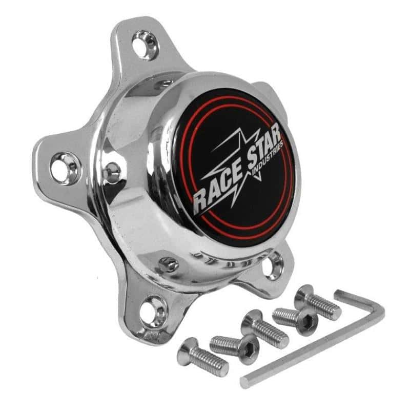 Race Star — Race Star 5 Lug Cap Short Plastic Chrome (incl. Medallion & Screws) - view 2