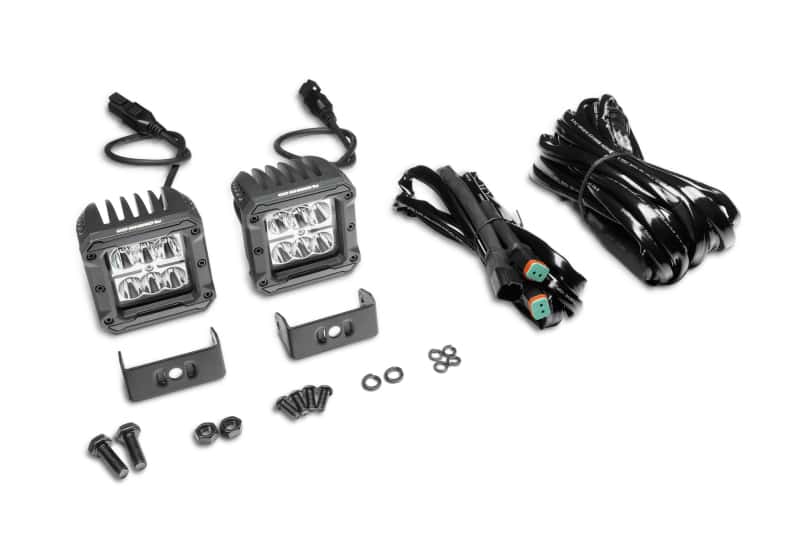 Go Rhino — Go Rhino Xplor Bright Series Cube LED Spot Light Kit (Surface/Threaded Stud Mount) 3x3 - Blk (Pair)
Bright-3x3 Light Kit - view 3