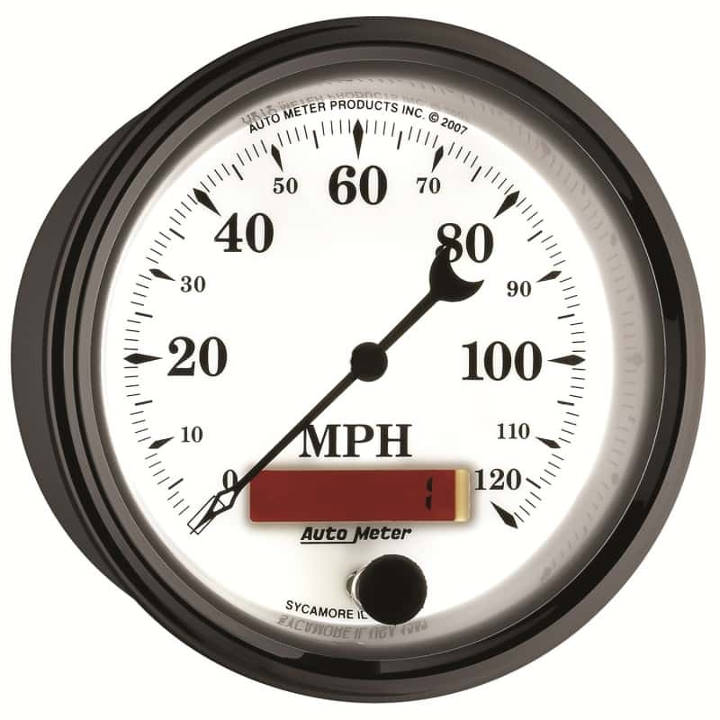 AutoMeter — AutoMeter Gauge Speedometer 3-3/8in. 120MPH Elec. Prog. W/ Lcd Odo Old Tyme Wht II
3-3/8" SPEEDO, 120 M - view 12