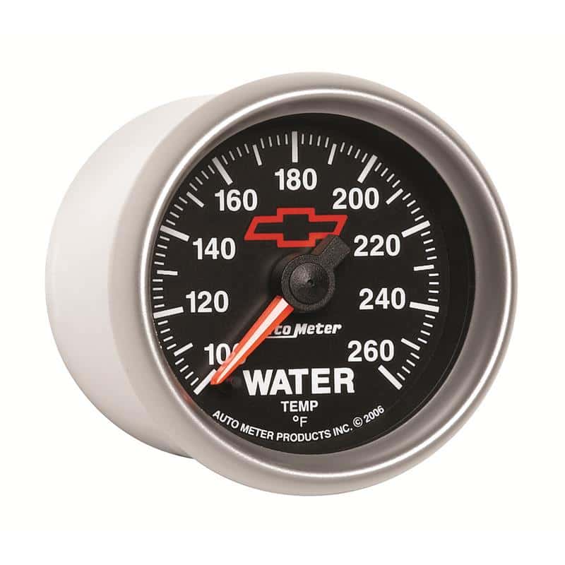 AutoMeter — AutoMeter Gauge Water Temp 2-1/16in. 100-260 Deg. F Digital Stepper Motor Chevy Red Bowtie Black
2-1/16" WATER TEMP, - view 4