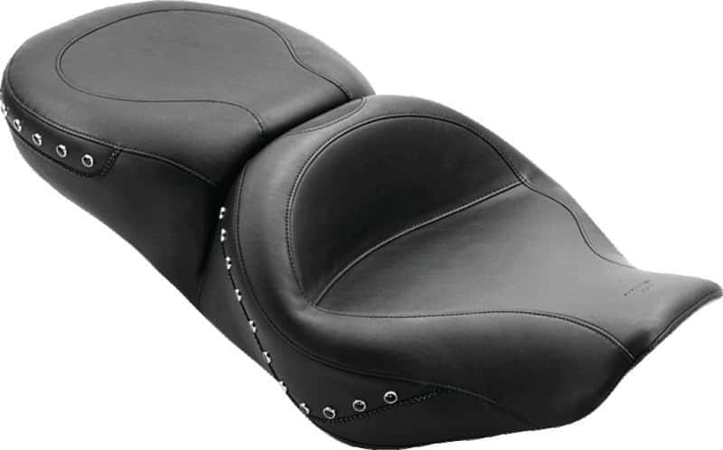 Mustang Motorcycle — Mustang 97-07 Harley Rd King,06-07 Str Glide,00-05 Eagle Hightail Std Tour Pass Seat w/Studs - Black - view 2