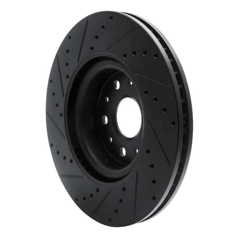 R1 Concepts — R1 14-25 Cadillac CT6 Front Right Drilled & Slotted Black Brake Rotor
R1 Brake Rotor Drill - view 4