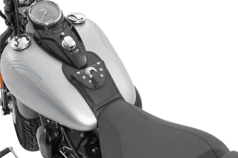 Mustang Motorcycle — Mustang 08-13 Harley FLSTB Softail Tank Bib w/Studs - Black - view 2