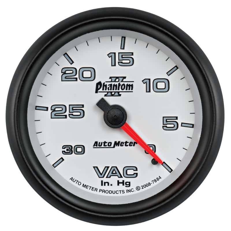 AutoMeter — AutoMeter Gauge Vacuum 2-5/8in. 30Inhg Mechanical Phantom II
2-5/8" VACUUM, 30 IN - view 1