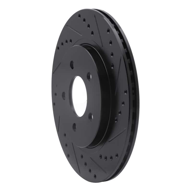 R1 Concepts — R1 05-14 Ford Mustang Rear Right Drilled & Slotted Black Brake Rotor
R1 Brake Rotor Drill - view 2