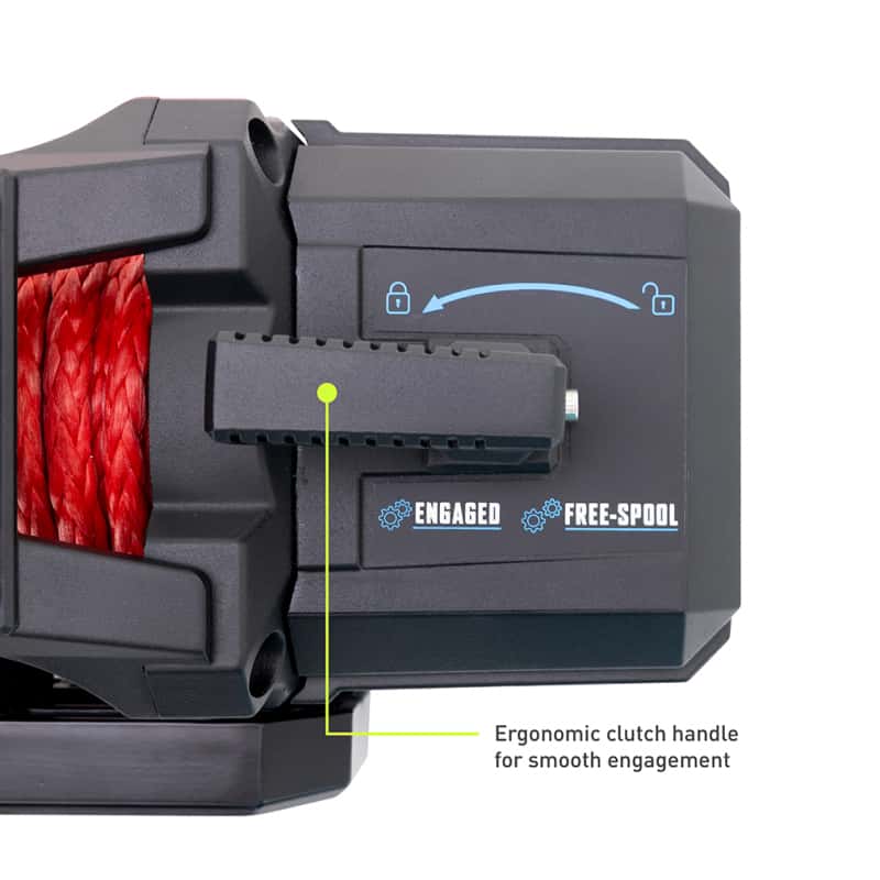 Borne Off-Road — Borne Off-Road 12K Winch - Red Synthetic Rope - view 10