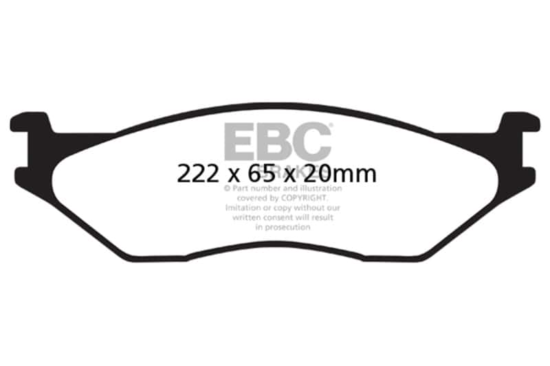 EBC — EBC 02-05 Ford Econoline E550 Yellowstuff Front Brake Pads
Disc Brake Pad - view 1