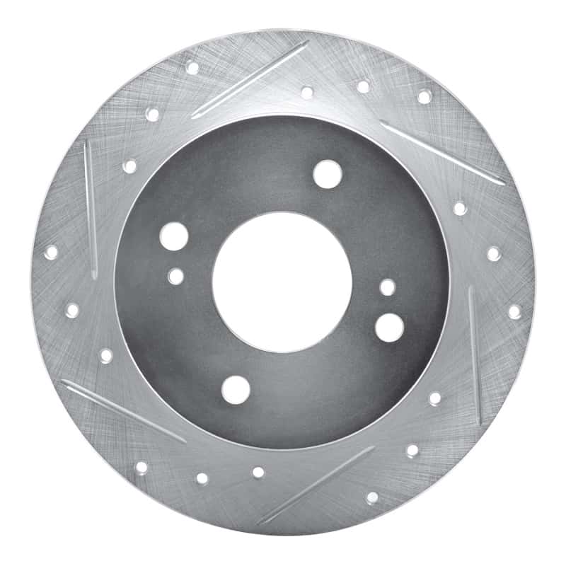 R1 Concepts — R1 90-06 Infiniti G20 Rear Left Drilled & Slotted Silver Brake Rotor
R1 Brake Rotor Drill - view 1
