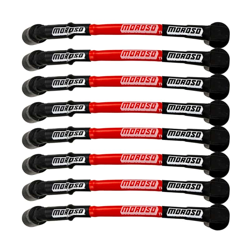 Moroso — Moroso 11in Long Sleeved Coil On Plug Ultra Spark Plug Wire Set - Red - view 2