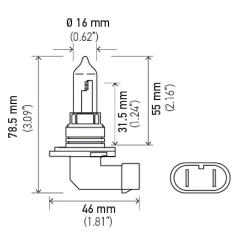 Hella — Hella Bulb 9005/HB3 12V 65W P20d T4 LONGLIFE
9005LL Halogen Bulb - view 3