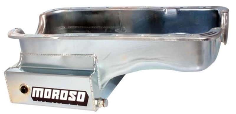 Moroso — Moroso Ford 351W (w/Front Sump) Kicked Out Road Race Baffled 9qt 8in Steel Oil Pan - view 1
