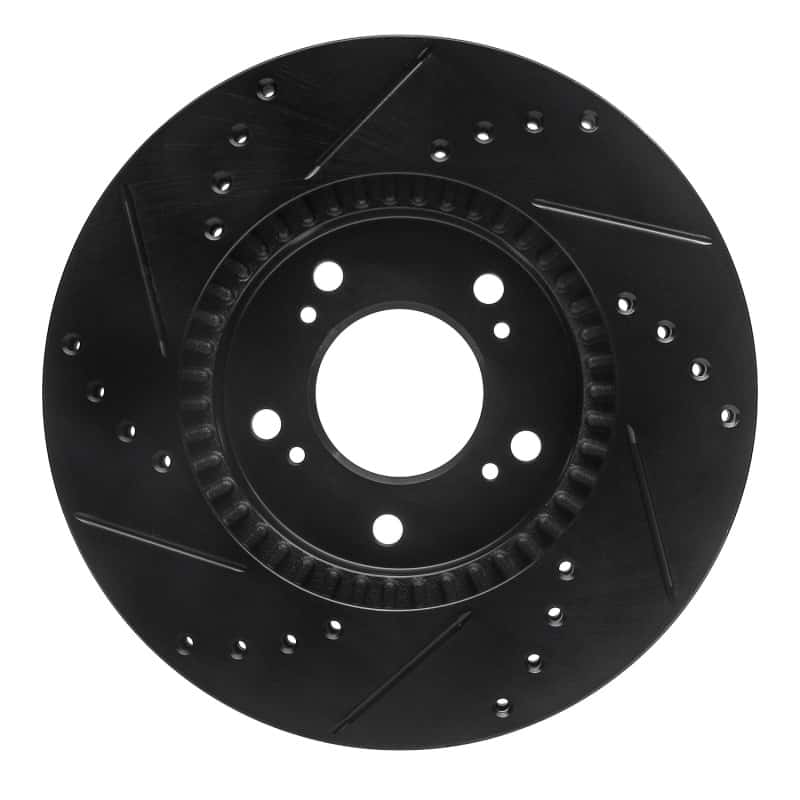 R1 Concepts — R1 91-01 Acura Integra Front Right Drilled & Slotted Black Brake Rotor
R1 Brake Rotor Drill - view 5